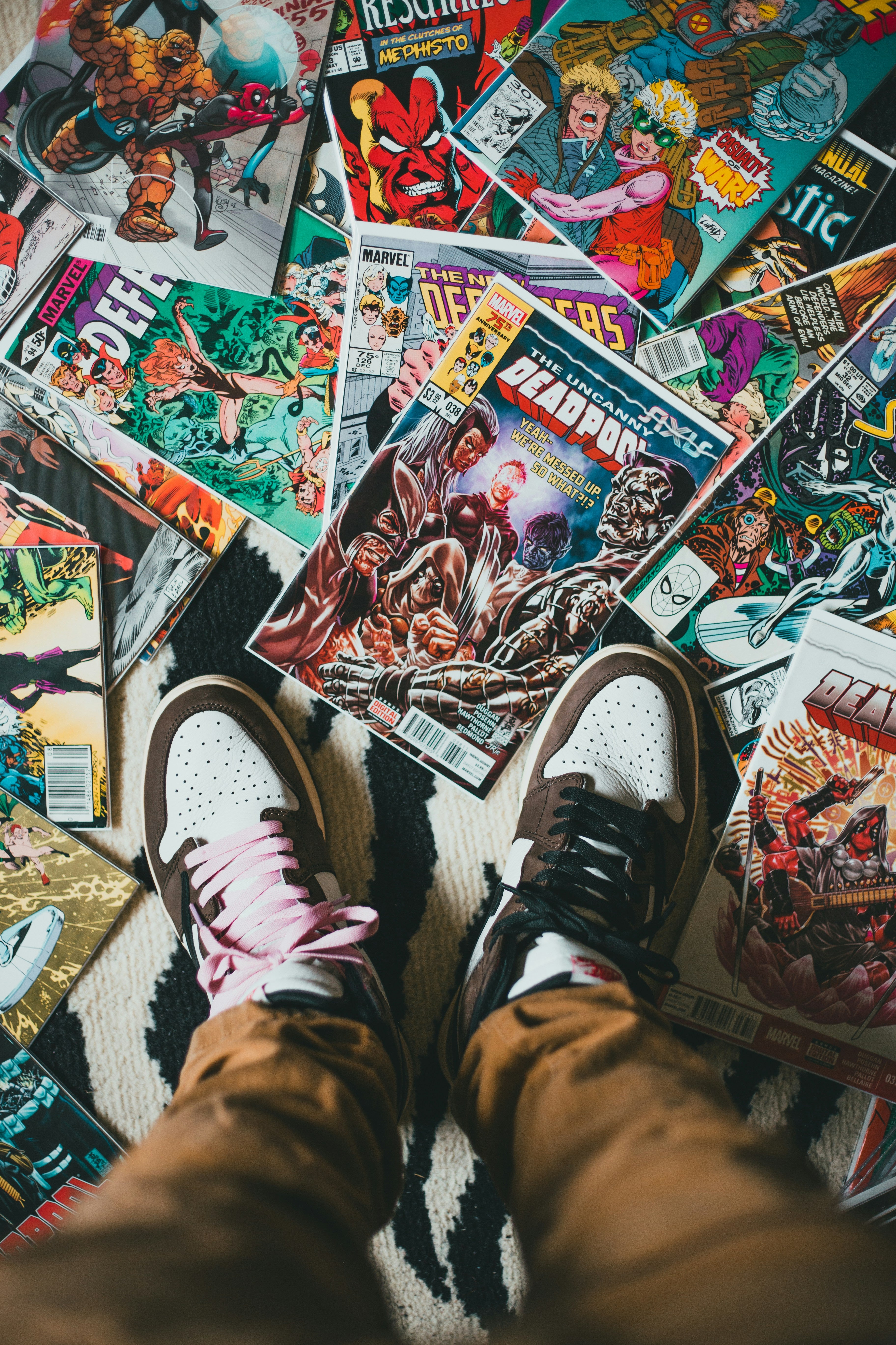 comic books scattered around